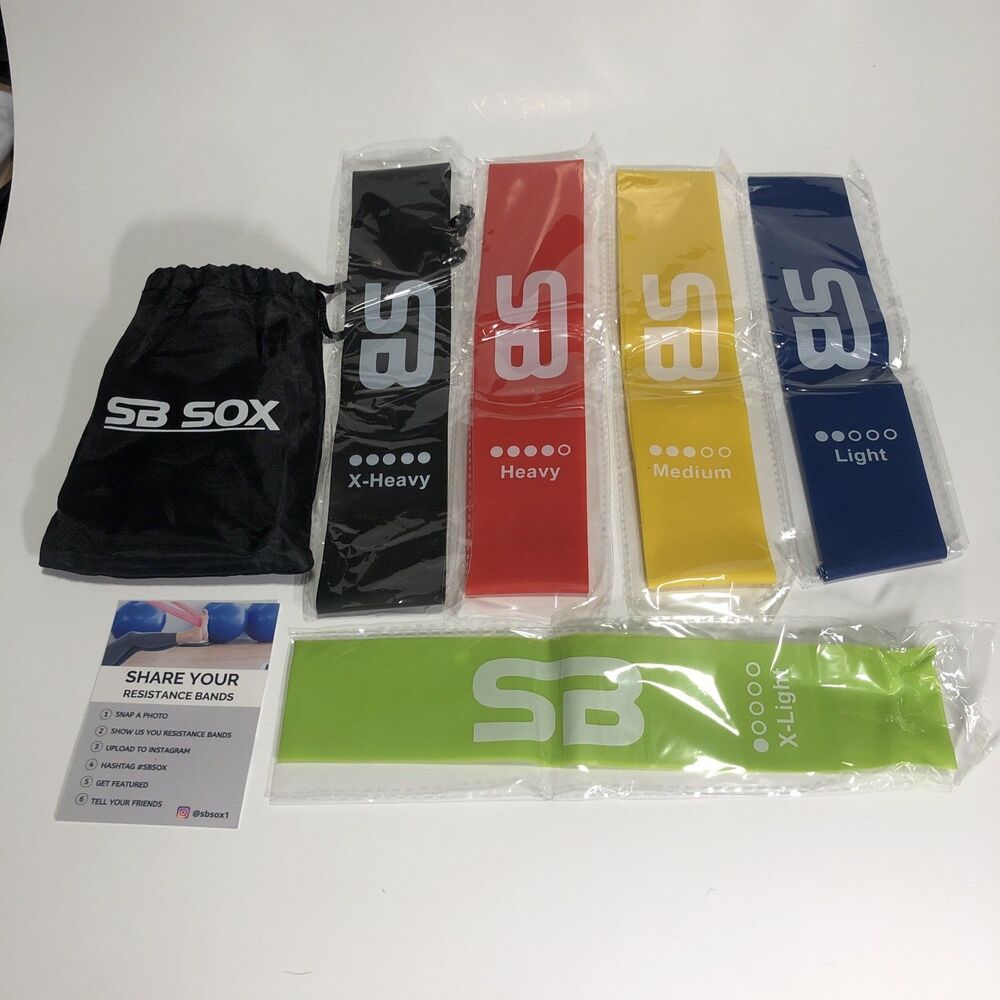 SB SOX Resistance Bands, Set of 5 for Men & Women  New in Bag